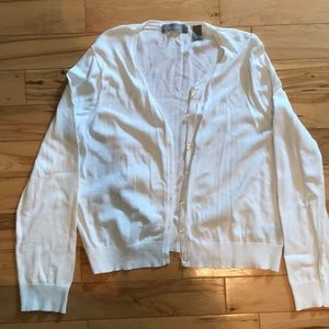 White button up cardigan